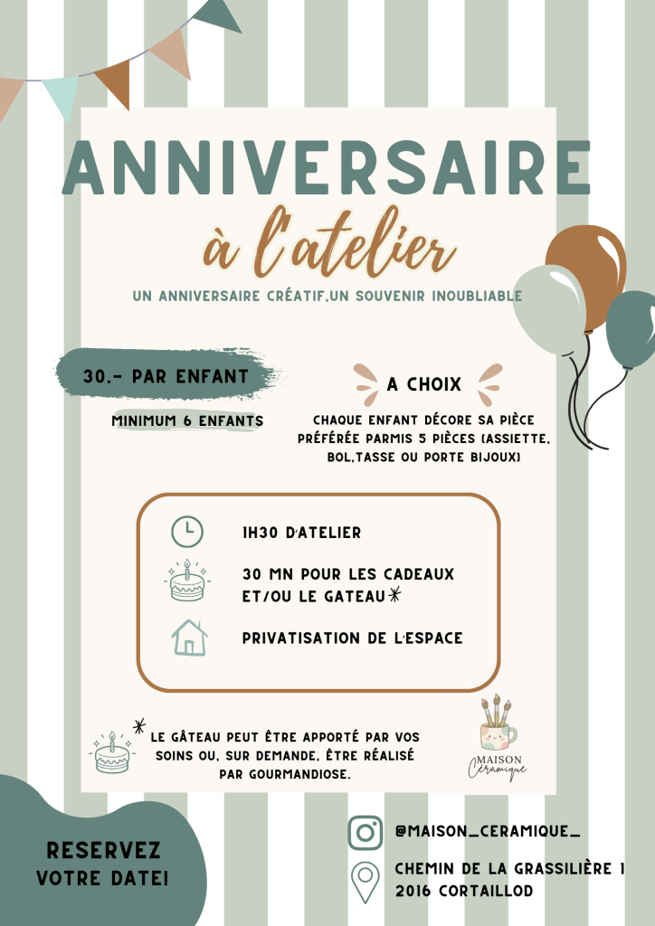 Liste de prix anniversaire