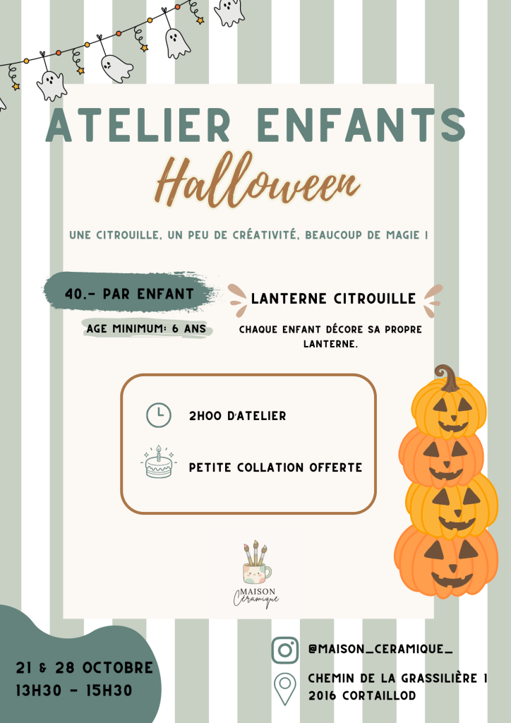 ateliers thématique enfants - citrouille Halloween